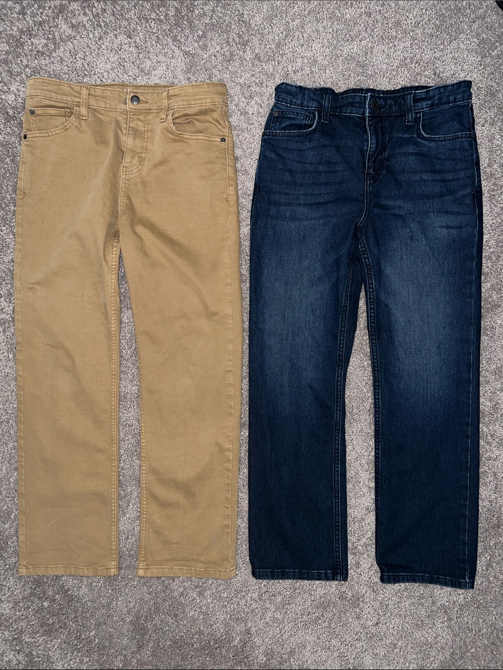 Boy’s Straight Fit Jeans - Dark Blue and Khaki